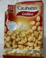 Mängden socker i Cacahuètes grillées sans sel ajouté