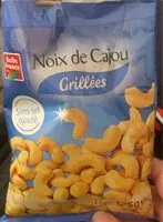 Mängden socker i Noix de cajou Grillées