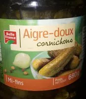 Mängden socker i Cornichons aigre-doux