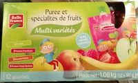 Mängden socker i Purée de spécialités de fruits