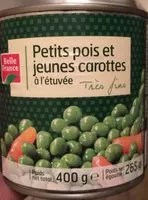 Mängden socker i Petits pois et jeunes carottes à l'étuvée très fins