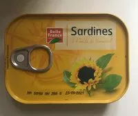 Mängden socker i Sardines à l'huile de tournesol