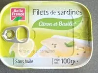 Mängden socker i Filets de sardines citron et basilic