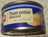 Mängden socker i Thon Entier Albacore au Naturel