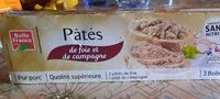 Mängden socker i Pâtes de foie et de campagne