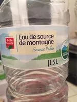 Mängden socker i Eau de source de montagne