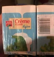 Mängden socker i Crème liquide légère