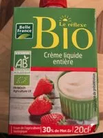 Mängden socker i Crème liquide entière