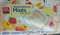 Mängden socker i Yaourts brassés mixés aux fruits