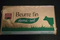 Mängden socker i Beurre fin demi-sel