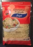 Mängden socker i Emmental Français râpé
