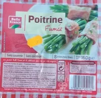 Mängden socker i Poitrine Fumée (8 tranches fines)