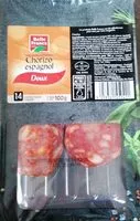 Mängden socker i Chorizo espagnol Doux