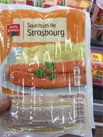 Mängden socker i Saucisses de Strasbourg