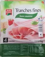 Mängden socker i Tranches fines sans couenne