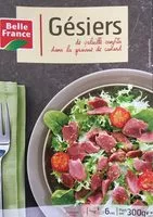 Mängden socker i Gésiers de volaille confits dans la graisse de canard