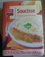 Mängden socker i Saucisse Purée de pomme de terre
