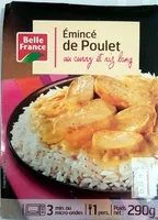 Mängden socker i Émincé de Poulet au curry et riz long
