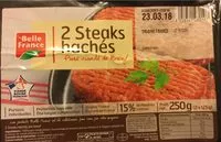 Mängden socker i Steak haches pur viande de boeuf 15%