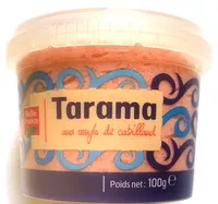 Mängden socker i Tarama aux œufs de cabillaud (25 %)