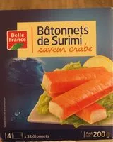 Mängden socker i Bâtonnets de Surimi Saveur Crabe