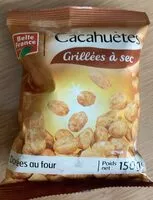 Mängden socker i Cacahuètes grillées à sec