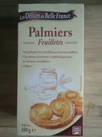 Mängden socker i Palmiers feuilletés