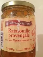 Mängden socker i Ratatouille provençale aux légumes cuisinés