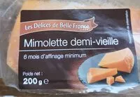 Mängden socker i Mimolette demi-vieille