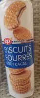 Mängden socker i Biscuits fourrés gout cacao