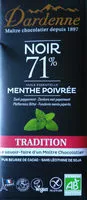 Mängden socker i Chocolat noir 71% aux huiles essentielles de menthe poivrée