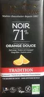 Mängden socker i NOIR 71% HUILE ESSENTIELLE ORANGE DOUCE TRADITION Le savoir-faire d'un Maître Chocolatier