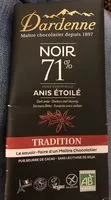 Mängden socker i Noir 71% Anis étoilé