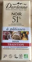 Mängden socker i Noir 51% à pâtisser