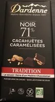 Mängden socker i Noir 71% cacahuètes caramélisées