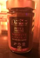 Mängden socker i Pâte à tartiner noisette chocolat