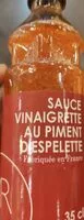 Mängden socker i Sauce vinaigrette au piment d'Espelette