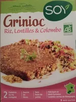 Mängden socker i Grinioc Riz, lentilles et colombo