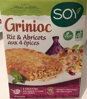 Mängden socker i Grinioc boulgour de riz, fruits secs et 4 épices