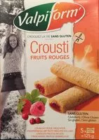 Mängden socker i Crousti Fruits Rouges Sans Gluten
