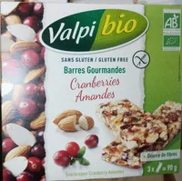 Mängden socker i Barres Gourmandes Cranberries Amandes