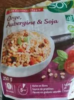 Mängden socker i Orge, aubergine et soja