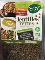 Mängden socker i Lentilles vertes SOY 220g