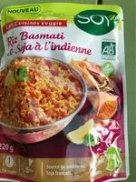 Mängden socker i Riz Basmati et Soja à lindienne