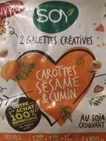 Mängden socker i Galette biologique à base de soja, carottes, sésame et cumin