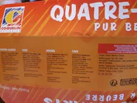 Mängden socker i Quatre quarts long pur beurre COQUELIN