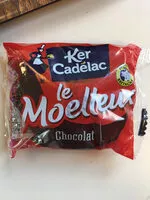 Mängden socker i Moelleux Chocolat 1 - Ker Cadelac - 40 gr