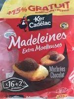 Mängden socker i Madeleines Extra Moelleuse Marbrées chocolat