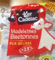 Mängden socker i Madeleines Bretonnes (25g)