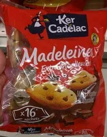 Mängden socker i Madeleines aux pépites de chocolat